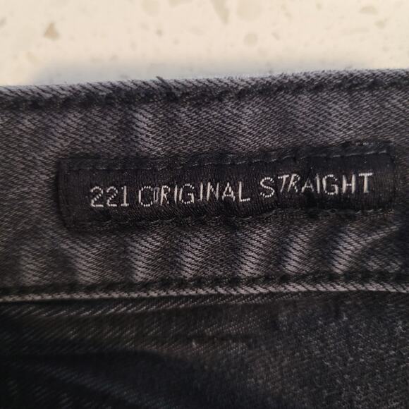 Lucky Brand 221 Original Straight Jeans Mens 40x32 Gray Distressed Denim Stretch - Picture 9 of 11